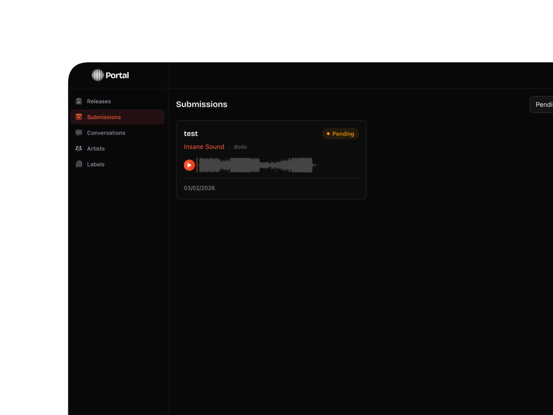 Track your submissions in real time
