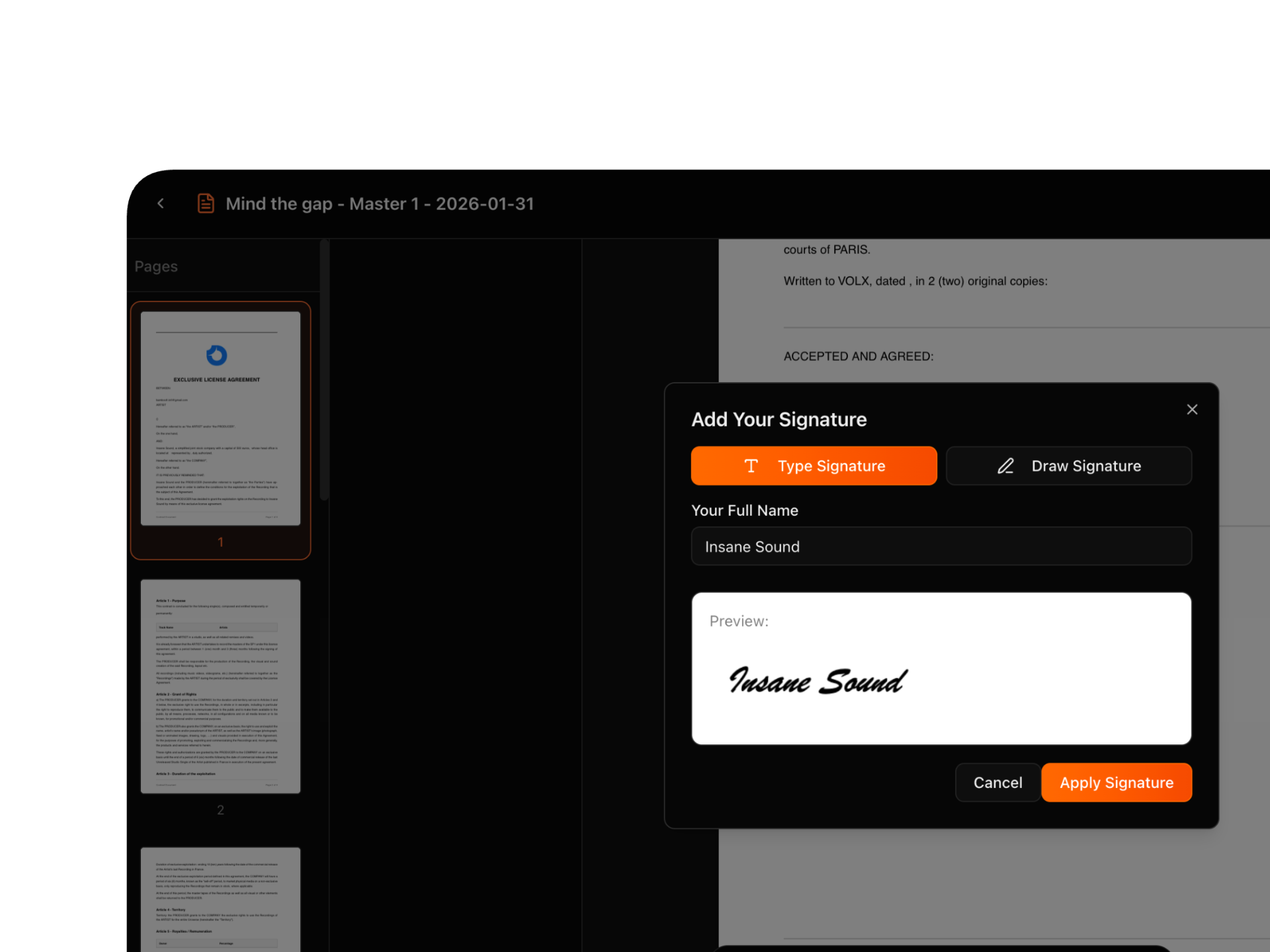 Contracts signed in minutes, not weeks